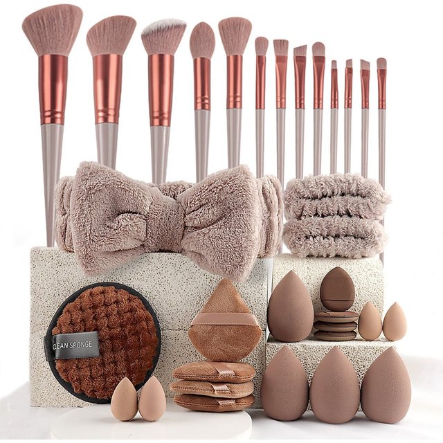 33Pcs Makeup kit Complete Makeup Brush Set Big set includes Soft Brushes Beauty Blender Birthday Christmas New Year gift