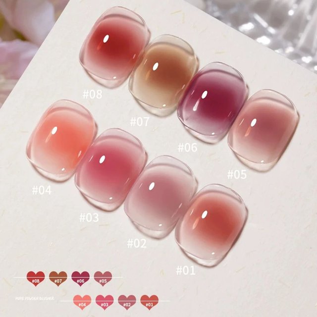 MIANEL 12ML Summer Pure Desire Blush Jelly Gel Nail Polish 2026 New Style Pink Nude Nail Glue Pink Nails 1-8pcs