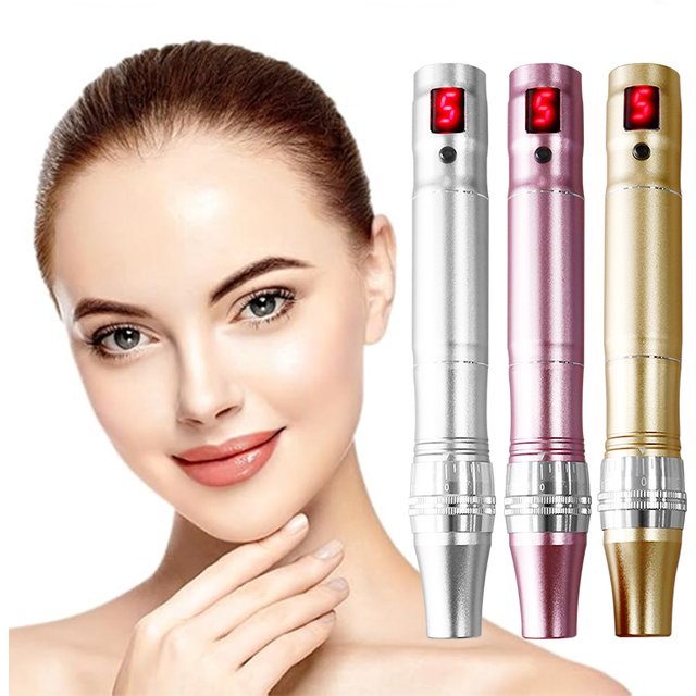Professional Microneedling Auto Derma Pen Face Skin Care Beauty Tool with 2pcs Micro Needle Cartridges Electric Derma Pen