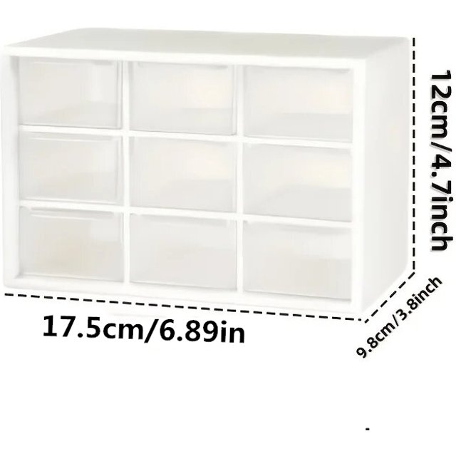 Storage Box, Transparent Drawer for Small Parts, Jewelry, Beads, Tools, Makeup Organizer for Dressing Table and Office