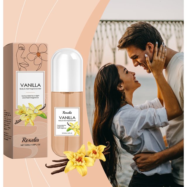 Vanilla Scented Body Fragrance Spray, Naturally Fresh Light Scent, Long-Lasting Daily Body and Hair Perfume Spray