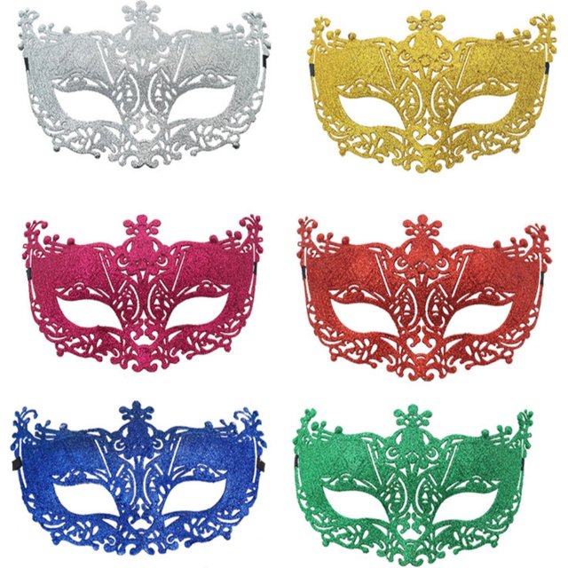 Masques de Couple en dentelle de carnaval scintillant, masque à paillettes de venise, masque ludique de saint-valentin pour spectacle, mascarade de danse