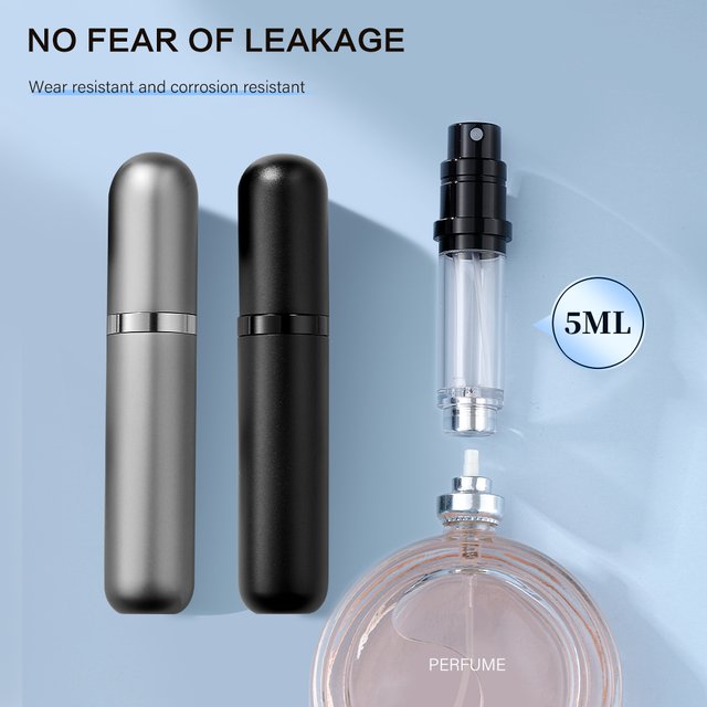 Mini bouteilles distributrices de pulvérisation de parfum, remplissage inférieur de 5ml, atomiseur de pulvérisation rechargeable pour cosmétiques, récipient de liquide Portable