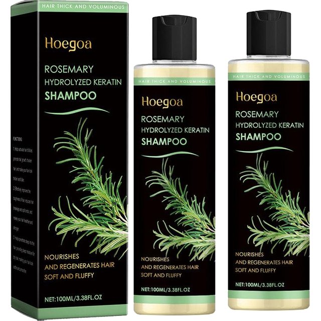 1/2PCs Rosemary Hair Growth Shampoo Thickening Hydrolyzed Keratin Dry Frizzy Damaged Repair Moisturizing Scalp Cleaning Shampoo