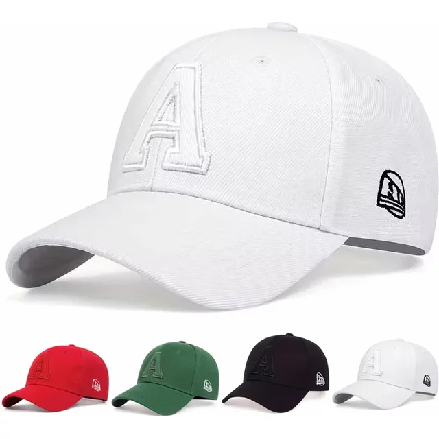 Unisex A Letter Embroidery Baseball Caps Outdoor Adjustable Spring and Autumn Casual Sunscreen Hat