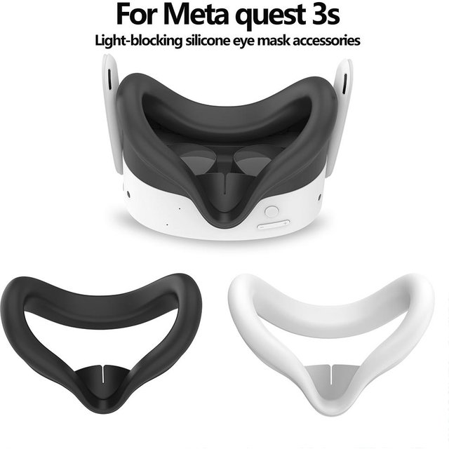 Nouvelle protection faciale en silicone pour VR Meta 3S, anti-fuite de lumière, remplacement, anti-transpiration, masque facial pour accessoires Quest 3S