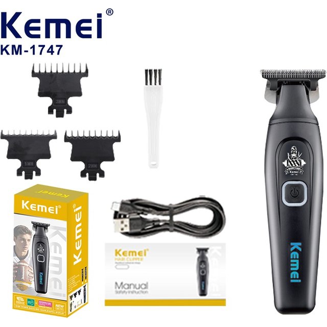 Kemei Electric Hair Cutting Machine Cordless Hair Clipper Professional Rechargeable Trimmer for Beard Men Hair Removal KM-1747