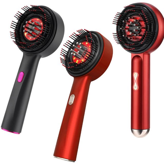 Electric Head Kneading Massage Comb Scalp Relax Massager Oil Applicator Hair Growth Comb Hairbrush Essence Oil Nourishes Scalp