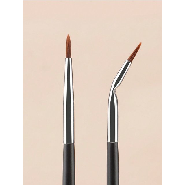 2 Precision Gel Eyeliner Brushes, Synthetic Bristle Eye Makeup Tools, Ultra-Thin Inclined Plane Angle Beauty Tools.