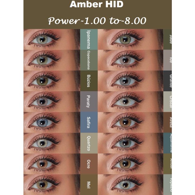 VISUASHOW Hidrocorcolor Mel Aurora Amber Colored Contact Lenses Half Year Use Cosmetics Contact Lens for Natural Beauty Makeup