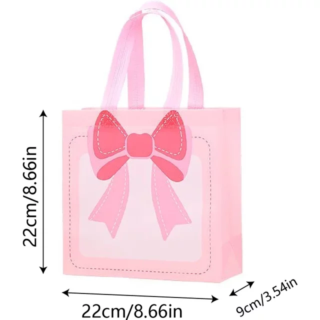 Cartoon Bow Bags Self Sealing Reusable Snack Packaging Portable Design for Cosmetics Candy Small Items Storage Party Supplies