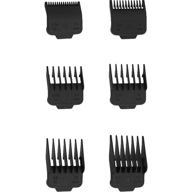 NEW 6Pcs Limit Comb With Magnetism For Wahl Hair Cutting Machine Black Hair Clipper Guards Hair Salon Pro Cutting Guide Combs