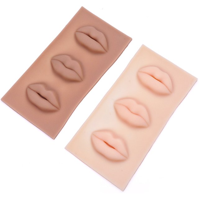 3D Lip Model Latex Tattoo Permanent Makeup Lip Coloring Practice Skin With 3 Type Europe Lip Shape for Lip Blush Technique