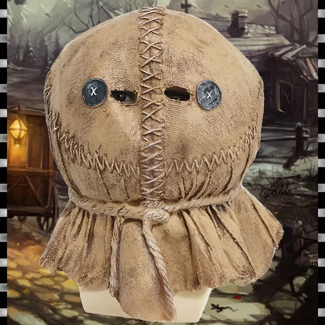 Trickr Treat Sam Halloween Pumpkin Scarecrow Mask Terror Cosplay Accessories Halloweens Makeup Ball Mask Headgear Latex