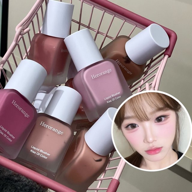 Herorange Hydrating Liquid Blush Lightweight Smooth Blend Non Cakey Natural Glow Long Lasting All Skin Types