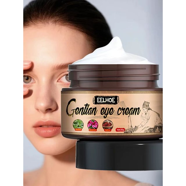 Gentian Eye Cream Fat Granules Remover Improve Eye Bag Lifting Firming Fade Fine Lines Anti-Puffiness Moisturizing Eye Skin Care