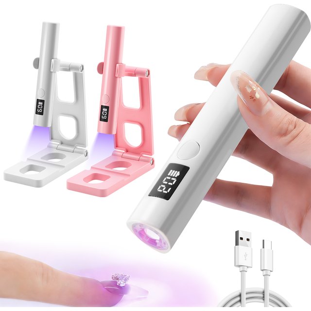 Mini Nail Lamp With 2 Timers Setting Nails Stable Stand Handheld UV LED Nail Lamp For Fast Gel Nail Polish Home Salon DIY Used