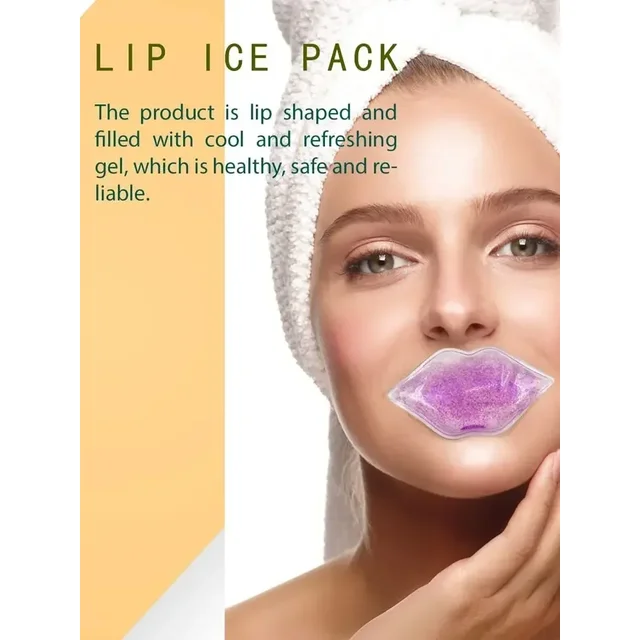 6 Packs Lip Gel Ice Packs Cold Use for Lip Surgery Flexible Reusable Cooling Pad Cold Compress for Cosmetic Injuries Pain Relief
