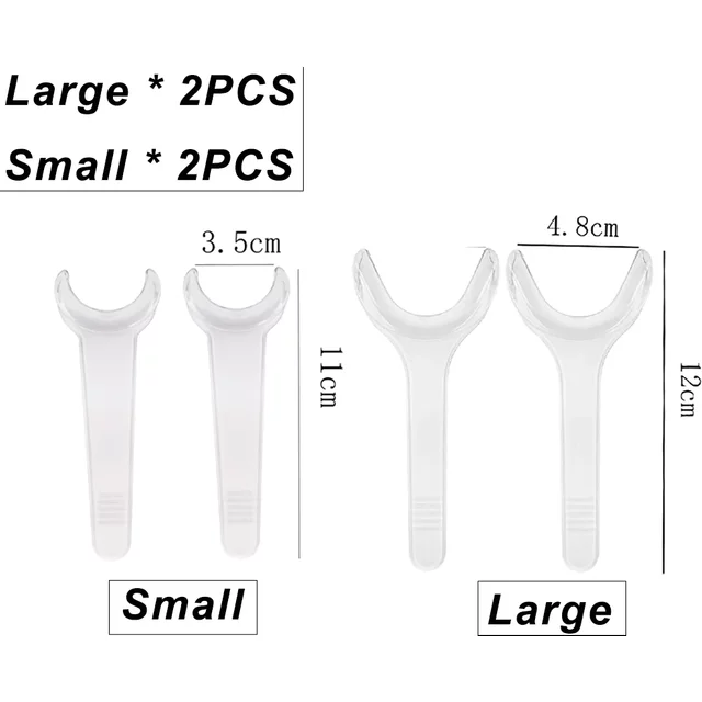 4pcs Autoclavable Dental Lip T-Shape Pressure Retractors Intraoral Cheek Orthodontic Teeth Mouth Opener for Oral Care Clinic