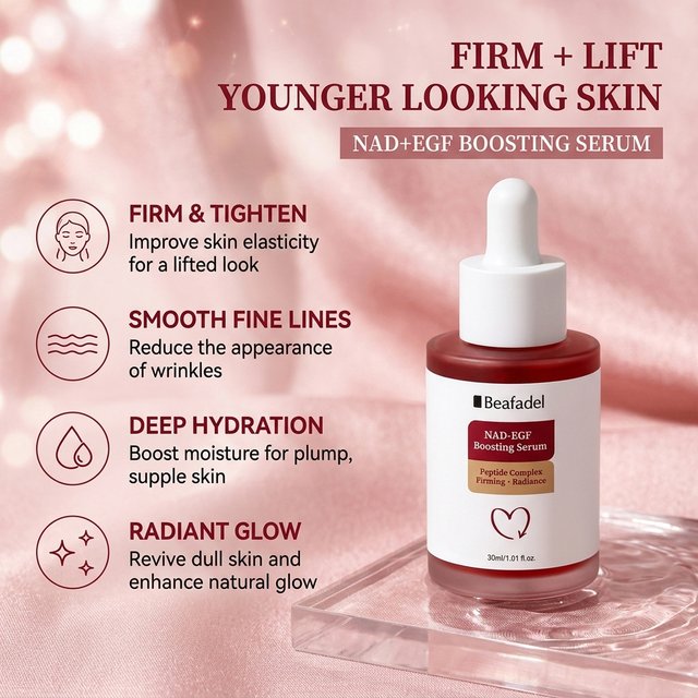 Nad+ Peptide Firming Serum Collagen Extract Facial Serum Improve Skin Elasticity for Smoother Glowing Skin Face Essence 30ml