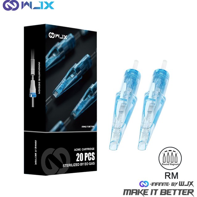 20pcs RM WJX Tattoo Cartridge Needles Sterilized Standard Tattoo Pen Permanent Makeup Machine Needles Tattoo Supplies