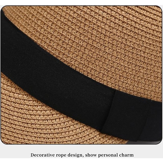 New Woven Straw Straw Hats Sunscreen Casual Style Baseball Cap Breathable Sun Caps Beach