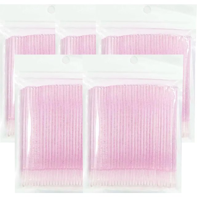 100pcs Eyelash Cleaning Brushes Micro Cotton Swab Individual Removing Makeup Brush Eyelashes Microbrush Beauty Clean Tools