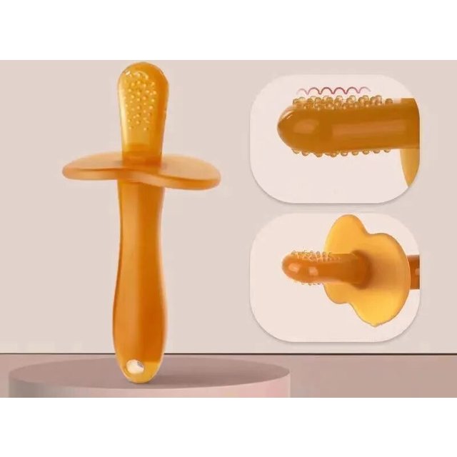 Baby Silicone Training Toothbrush BPA Free Banana Shape Safe Toddle Teether Chew Toys Teething Baby Oral Health Care