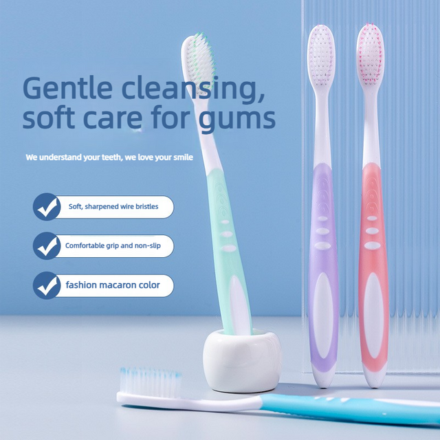 Haomili Manual Toothbrush Manual Toothbrush Soft Tapered Bristle Non Slip Handle Toothbrush