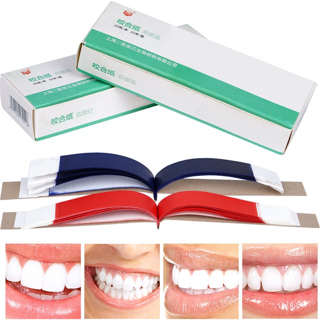 200Sheets/Box Dental Articulating Paper Double-sided Bite Strips Tooth Oral Care Articulation Paper Dentistry Material Lab Tools