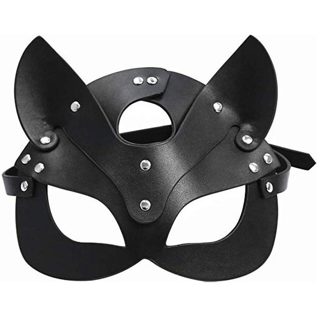 Mode Sexy érotique femmes demi visage renard masque Cosplay fête Faux cuir visage jouets mascarade