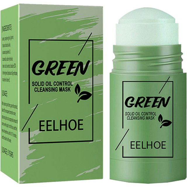Green Tea Cleansing Solid Face Mask Stick Cleans Pores Remove Acne Blackhead Oil Control Lighten Moisturizing Beauty Skin Care