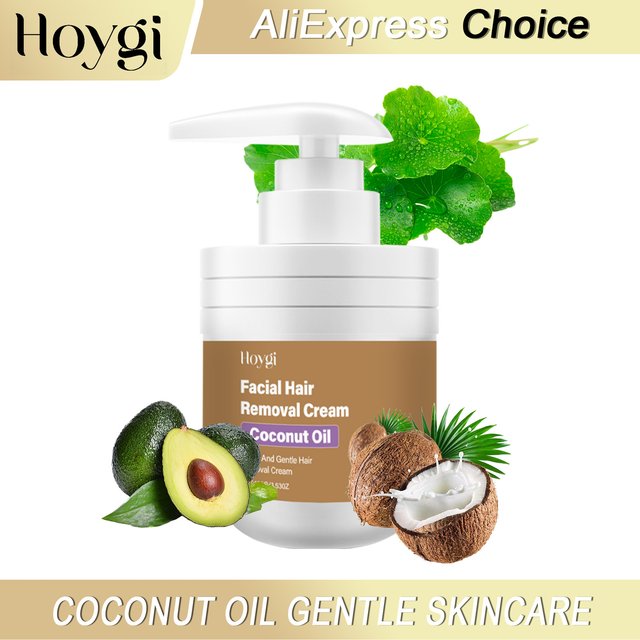 HOYGI Coconut Hair Removal Cream Gentle Depilatory for Body Face Legs Armpits Reduce Redness No Irritation Smoothing Skin Care
