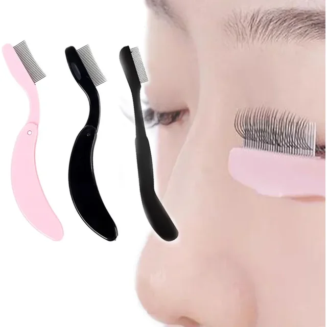 Foldable ultra-fine stainless steel mascara brush, lash separator, makeup tool
