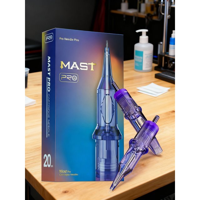 Mast Pro Tattoo Needles Cartridge 20pcs Disposable RS 0.25/0.3/0.35mm for Shading Blending Permanent Makeup or Body Art Needles
