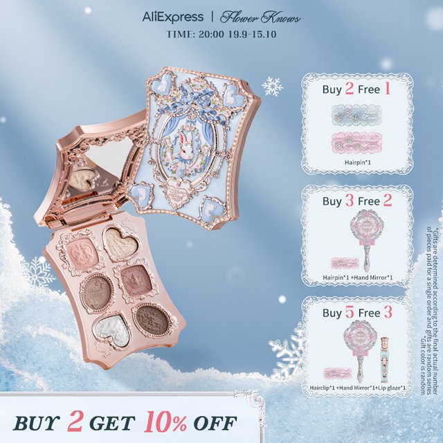 Flower Knows Bunny Garden Collection 6-Color Makeup Palette