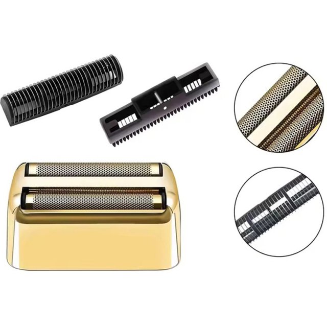 Replacement Head Foil and Cutters Blade Compatible with BaBylissPRO Double FXFS2 Metal Electric Shaver Razor, For BaByliss Razor