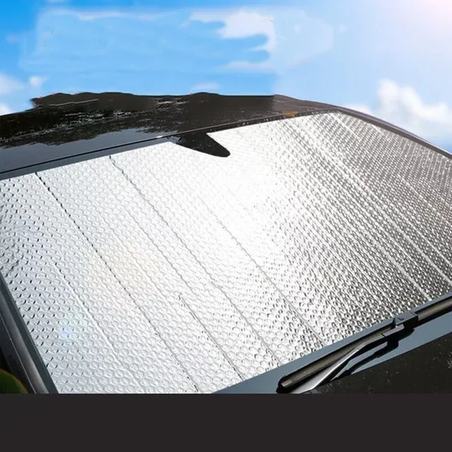 1Pc Car Sunshade Front Windscreen Thickened Aluminium Foil Heat Insulation Curtain Summer Sunscreen Sun Visor for Vehicle