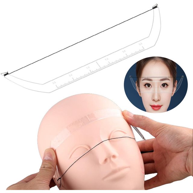 1PCS Microblading Eyebrow Mapping Ruler Permanent Makeup Brow String Pre Inked Tattoo Bow And Arrow Line Drawing Auxiliary Tool✨