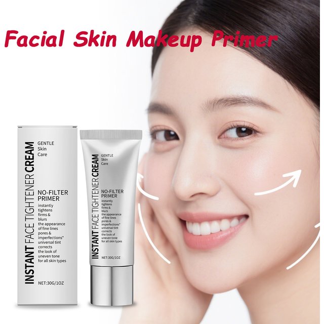 Face Tighten Cream Face Primer Moisturizer Pre-Makeup Isolation Hydrating Base Smoothing Fine Lines Firming Brightening Face Ski