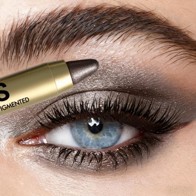 1PC Grey, Sparkle, Luster, Eyeshadow, Eyeshadow Pencil, Waterproof,Highly Pigmented Eye Crayon, Blendable Eye Color
