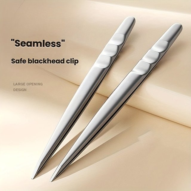 Stainless Steel Tweezers Set Facial Care Kit Comedone Extractor Suitable for Sensitive Skin And Eyelid Facial Hair Removal