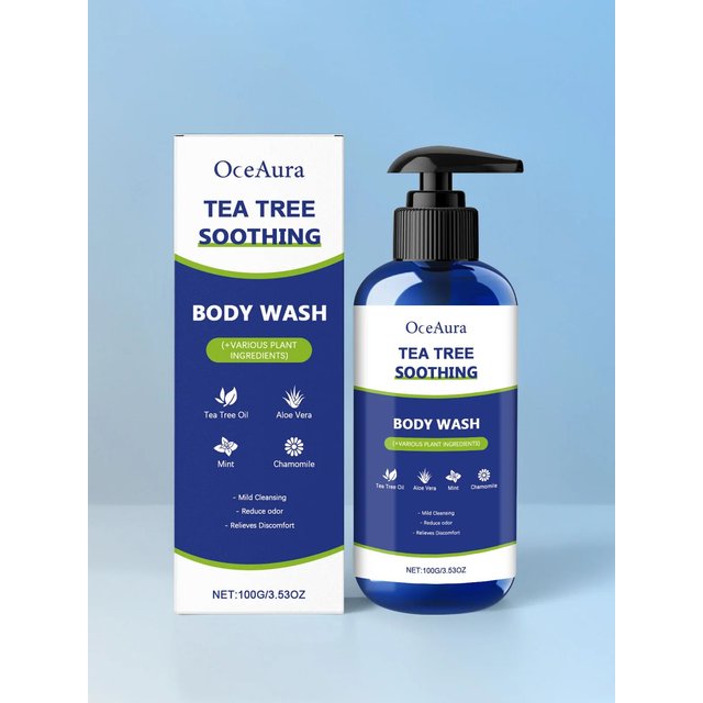 OceAura Tea Tree Care Shower Gel Lightweight Hydrating Moisturizing Warm Cleansing Nourishing for Smooth Delicate Skin