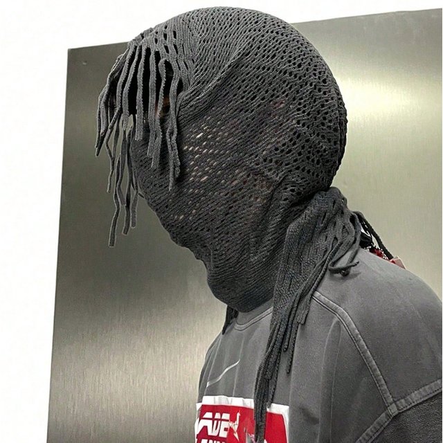 1pc Unisex Scarf with Tassels,Solid Color Face Mask Headwear,Versatile Bandana Streetwear Punk Warm Shawl Suitable for Holiday