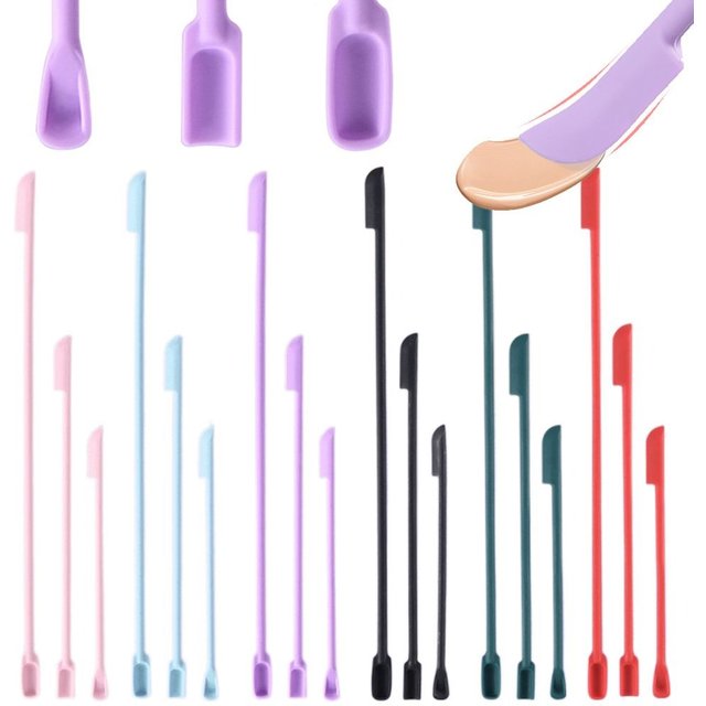 Face Mask Brush Cosmetic Last Drop Scoop Beauty Tools Silicone Spatula Deep Bottle Scraper Cosmetics Spoon Makeup Brushes