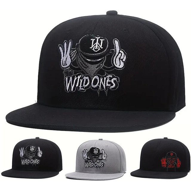 Unisex Ninja Letter Embroidery Hip-hop Hats Outdoor Adjustable Casual Baseball Caps Sunscreen Hat
