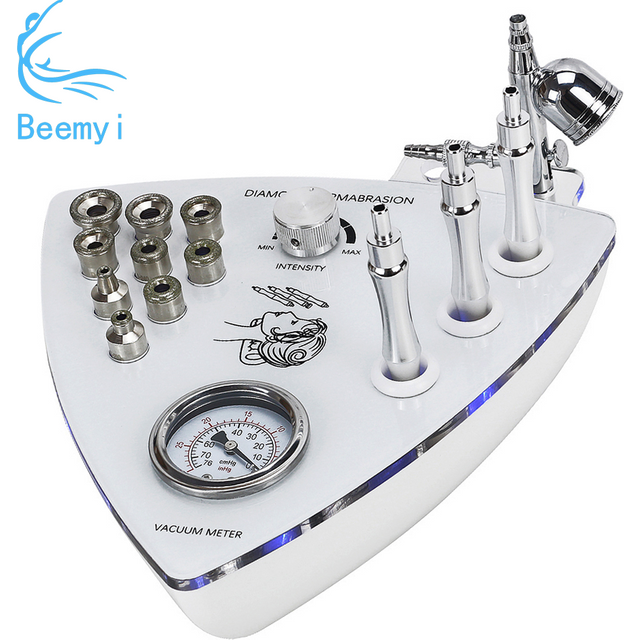 Appareil Microdermabrasion Diamant 3 en 1 Vide 65-68cmHg Exfoliation Peeling Hydratation Faciale