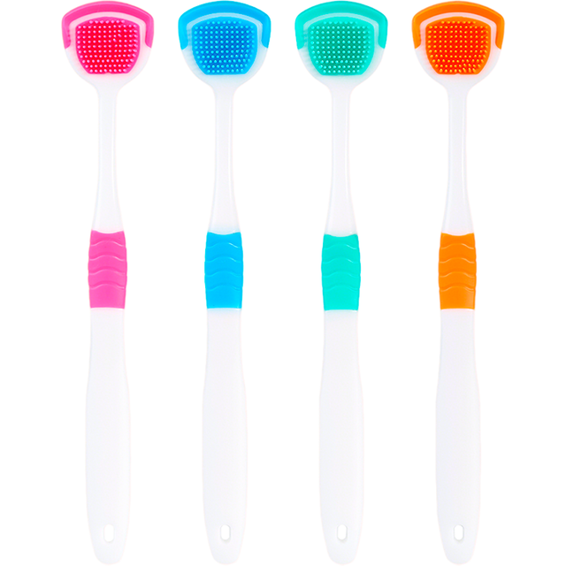 Vaclav 1Pc/4Pcs/8Pcs Silicone Tongue Scraper For Oral Hygiene,Tongue Cleaner Scraper For Oral Care,Tongue Brush Food Debris Clea