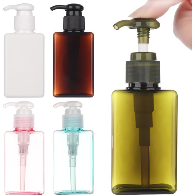 100ml New Plastic Clear Bottle Liquid Points Bottling Shampoo Lotion Shower Gel Pump Bottle Home Bath Supplies