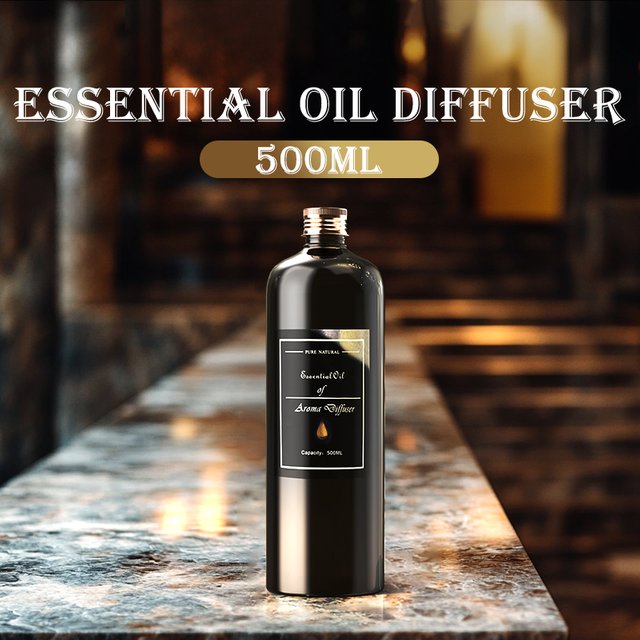 Recharge d'huile essentielle de grande capacité de 500ML, 1 pièce, pour diffuseurs, pierres aromatiques, huile parfumée longue durée pour la maison